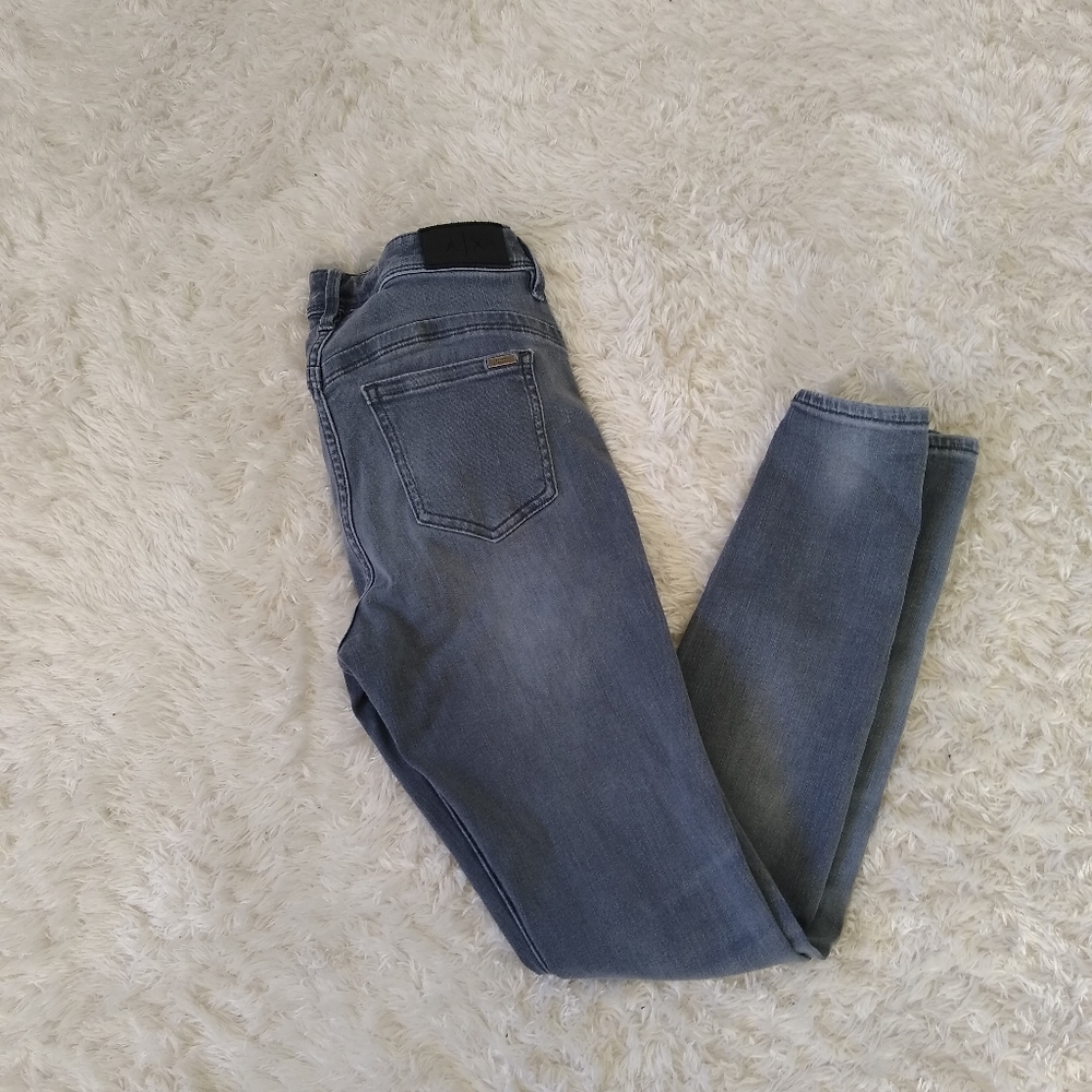 ARMANI EXCHANGE WOMEN'S GREY SKINNY JEANS